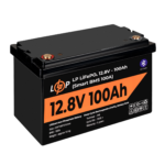 Акумулятор LP LiFePO4 12V (12,8V) - 100 Ah (1280Wh) (Smart BMS 100А) з BT пластик - Зображення 3