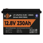 Акумулятор LP LiFePO4 12V (12,8V) - 230 Ah (2944Wh) (Smart BMS 150А) з BT пластик - Зображення 2