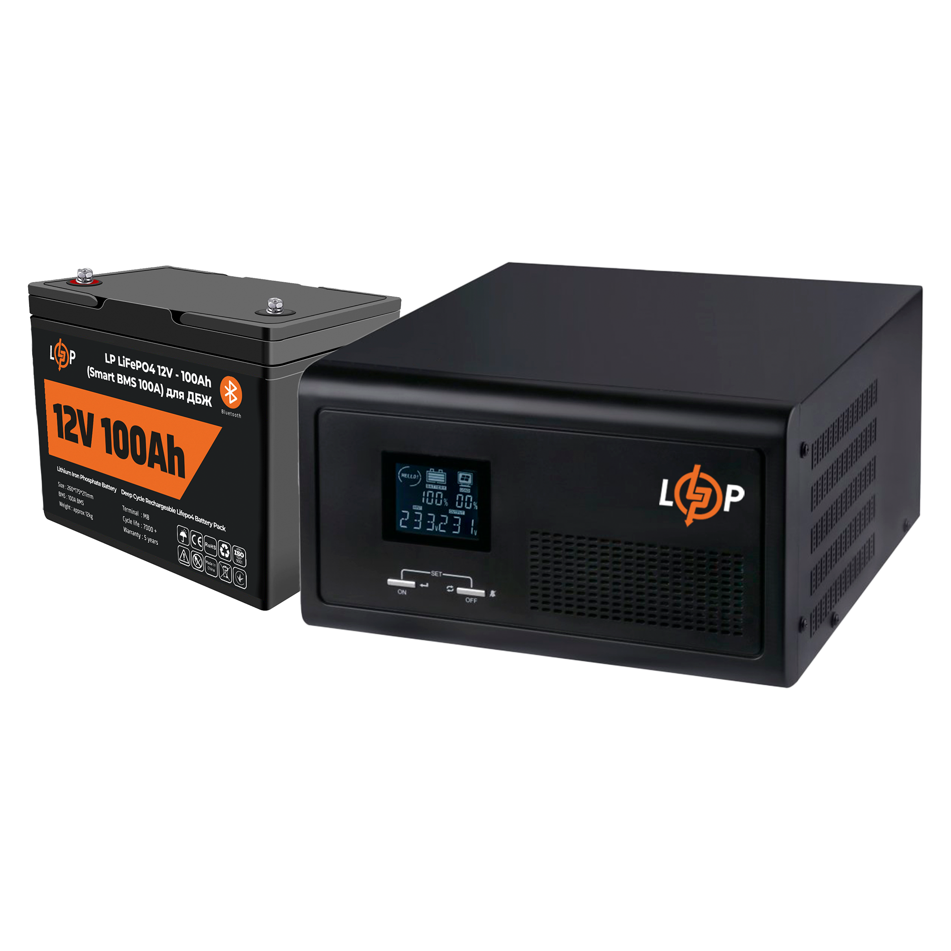 Комплект резервного живлення LP (LogicPower) ДБЖ + літієва (LiFePO4) батарея (UPS 1500VA + АКБ LiFePO4 1280W)