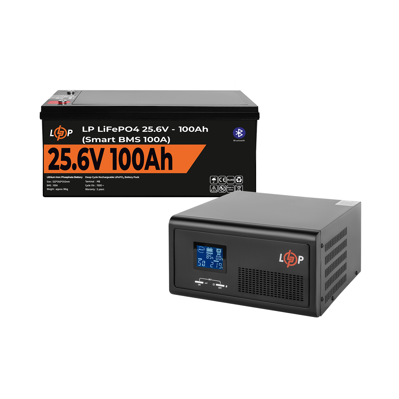 Комплект резервного живлення LP (LogicPower) ДБЖ + літієва (LiFePO4) батарея (UPS 2300VA + АКБ LiFePO4 2560W)
