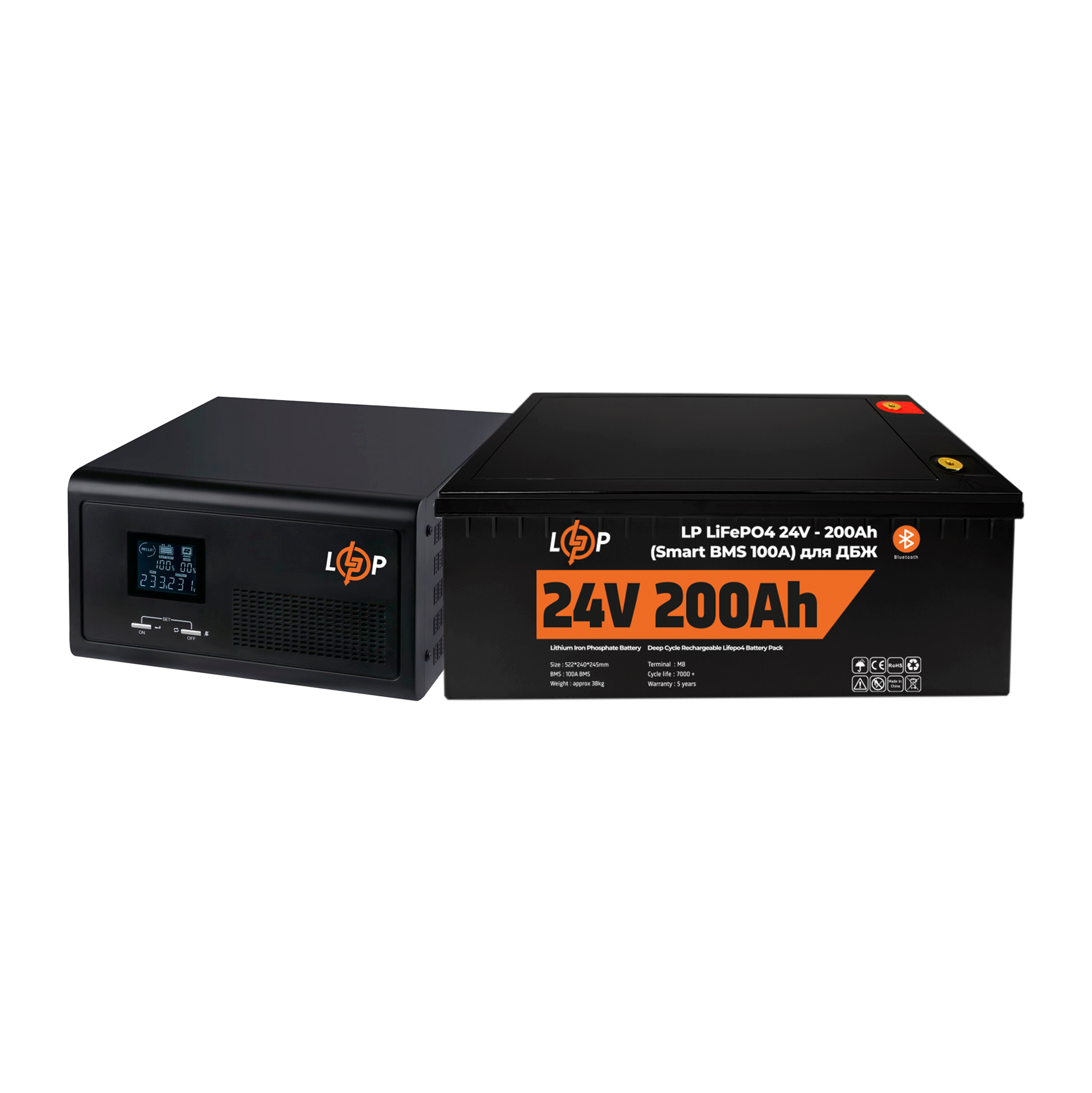 Комплект резервного живлення LP (LogicPower) ДБЖ + літієва (LiFePO4) батарея (UPS 2300VA + АКБ LiFePO4 5120W)