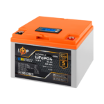 Акумулятор LP LiFePO4 12,8V - 32 Ah (410Wh) (BMS 50А/25A) пластик LCD для ДБЖ - Зображення 2
