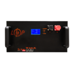 Акумулятор LP LiFePO4 51,2V - 100 Ah (5120Wh) (BMS 200A/100А) з LCD метал Smart RM RS485/CAN