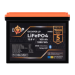 Акумулятор LP LiFePO4 12,8V - 100 Ah (1280Wh) (BMS 100A/50А) пластик Smart BT - Зображення 2