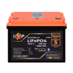Акумулятор LP LiFePO4 12,8V - 100 Ah (1280Wh) (BMS 100A/50А) пластик Smart BT - Зображення 3