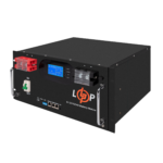 Акумулятор LP LiFePO4 51,2V - 120 Ah 6000Wh (Smart BMS 100A) с LCD RM AB RS485/CAN - Зображення 5