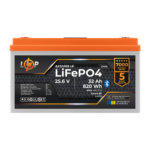 Акумулятор LP LiFePO4 25,6V - 32 Ah (820Wh) (BMS 40А/32A) пластик LCD Smart BT