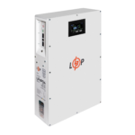 Акумулятор LP LiFePO4 51,2V - 100 Ah (5120Wh) (BMS 100A/50А) метал LCD Smart RS485/CAN JK настінний - Зображення 4