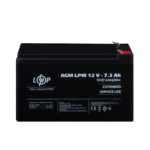 Акумулятор AGM LPM 12V - 7.2 Ah - Зображення 2